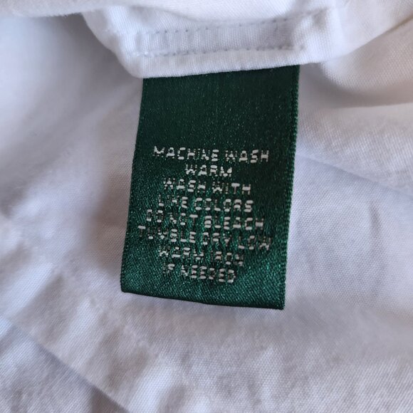 Lauren Ralph Lauren Women's Large White Ruffle Deep V Neck Long Sleeve Wrap Top - Picture 14 of 14